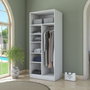 Hanah Home Armario Blanco con Estanterías